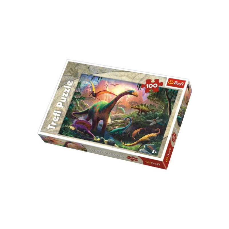 Puzzle Dinosaury 100 dielikov 41x27,5cm v krabici 29x20x4cm