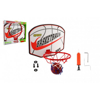 Basketbalový kôš + lopta s pumpičkou 49,5x41,5x4cm