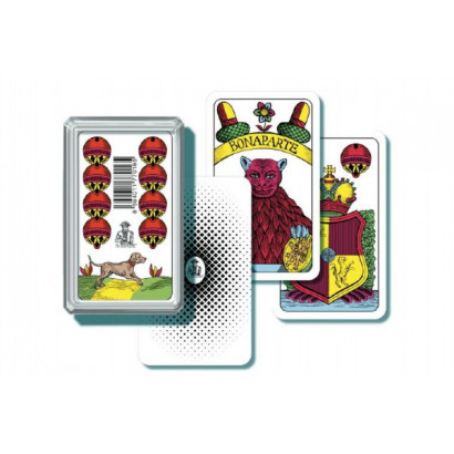 Mariáš jednohlavý spoločenská hra karty v plastovej krabičke 6,5x10,5x2cm