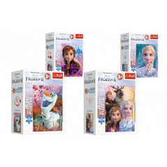 Minipuzzle Minimaxi 20 dielikov Ľadové kráľovstvo II/Frozen II 4 druhy v krabičke 11x8x4cm 24ks v b