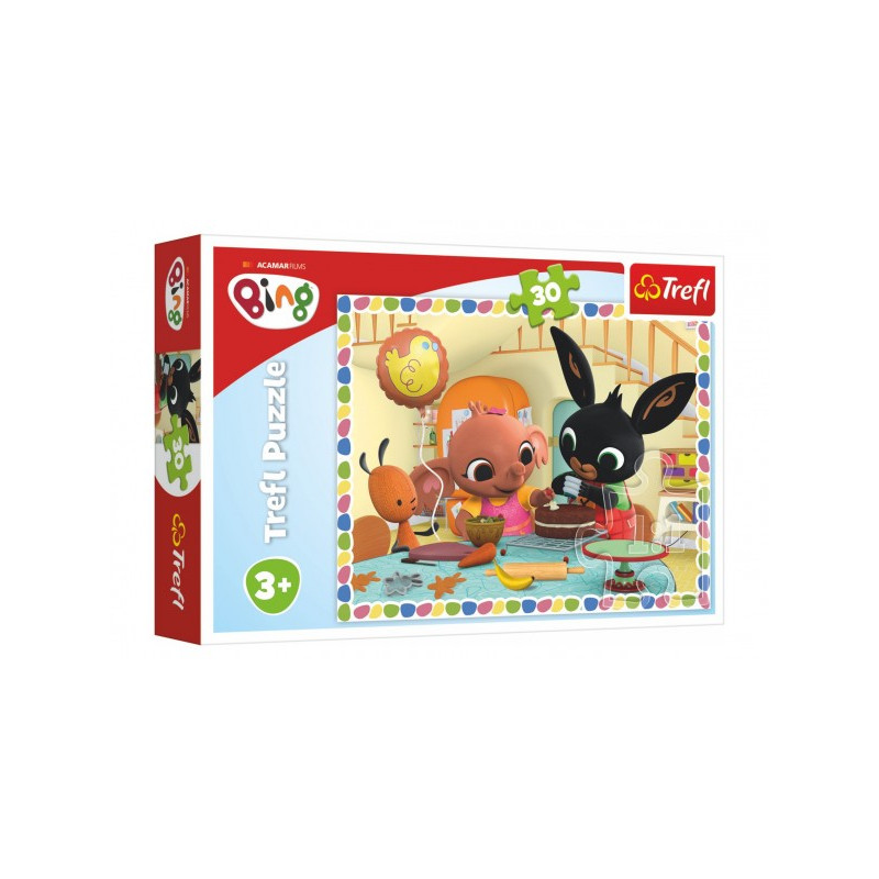 Puzzle Bing Bunny Poďme spolu piecť 27x20cm 30 dielikov v krabičke 21x14x4cm