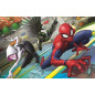 Minipuzzle 54 dielikov Spidermanův čas 4 druhy v krabičke 9x6,5x4cm 40ks v boxe