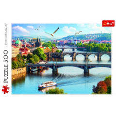 Puzzle Praha Česká Republika 500 dielikov 48x34cm v krabici 40x27x4,5cm