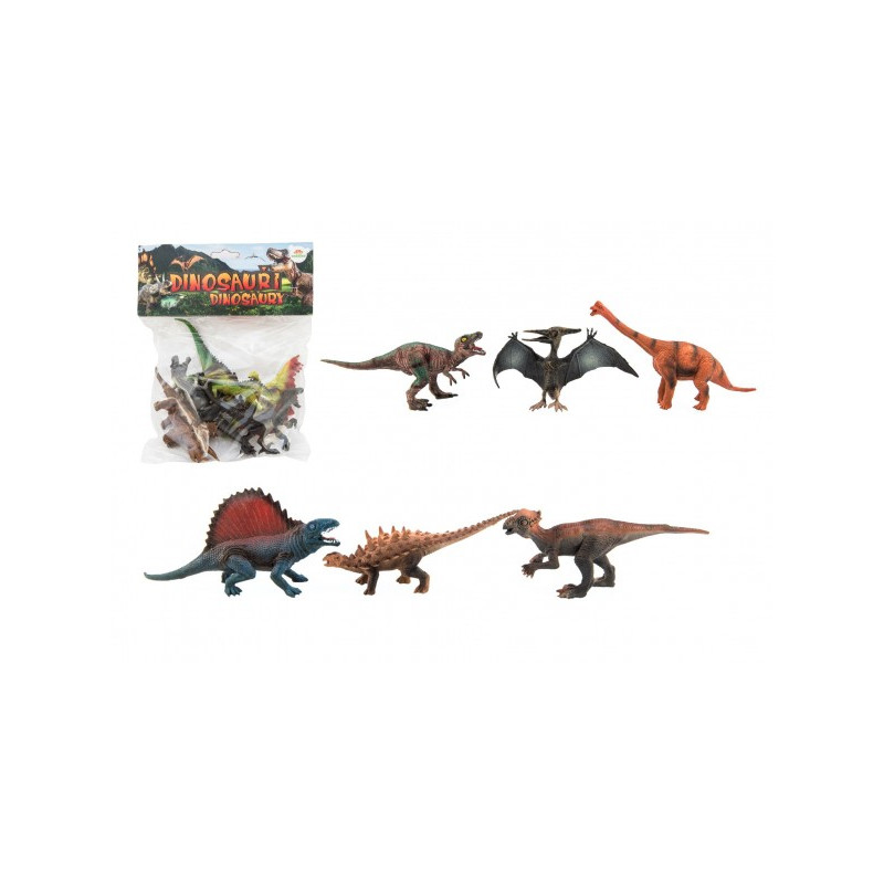 Dinosaurus plast 14-19cm 6ks v sáčku