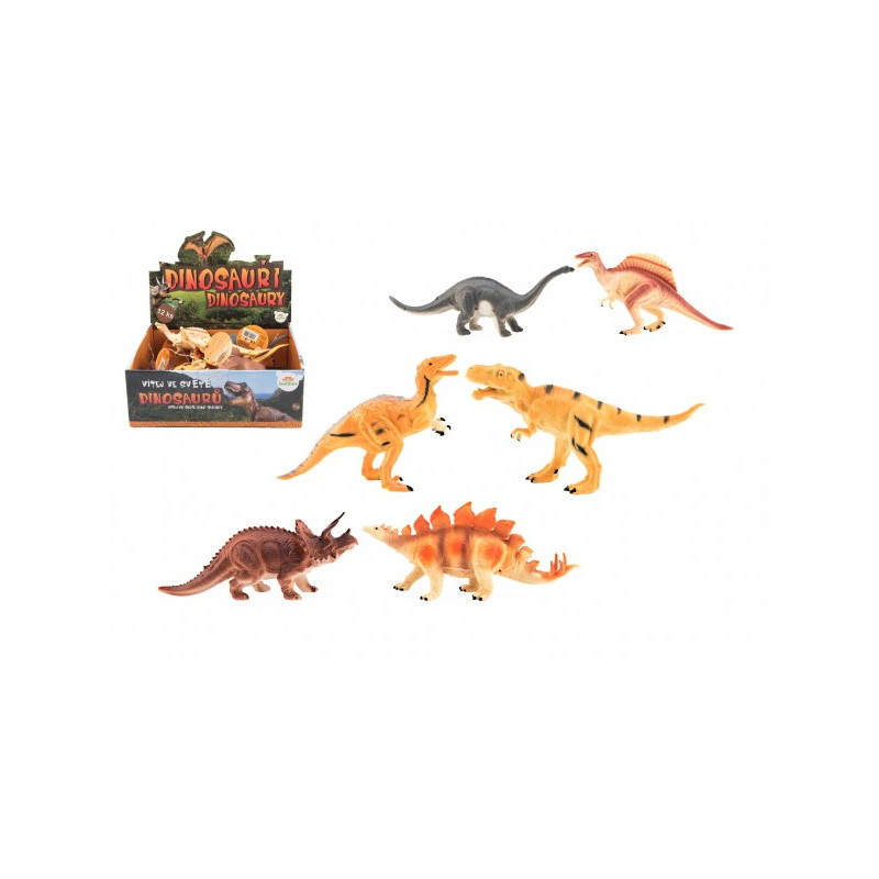 Dinosaury plast 16-18cm mix druhov 12ks v boxe