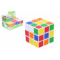 Kocka hlavolam 3x3x3 plast vo fólii 6x6x6cm 6ks v boxe