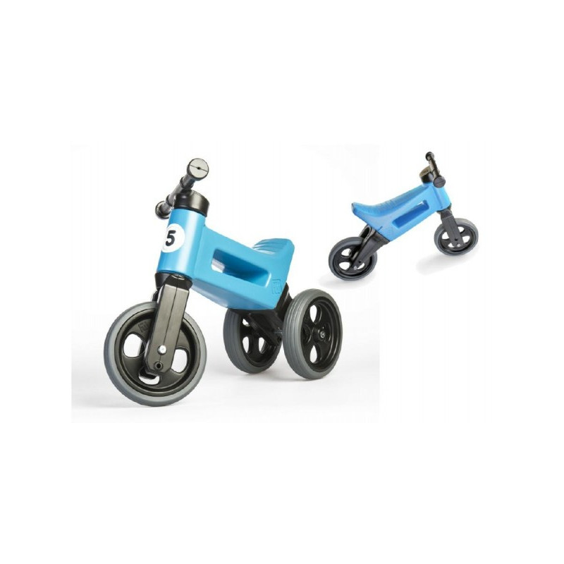 Odrážadlo FUNNY WHEELS Rider Šport modrej 2v1, výška sedla 28 / 30cm nosnosť 25kg 18m + v sáčku