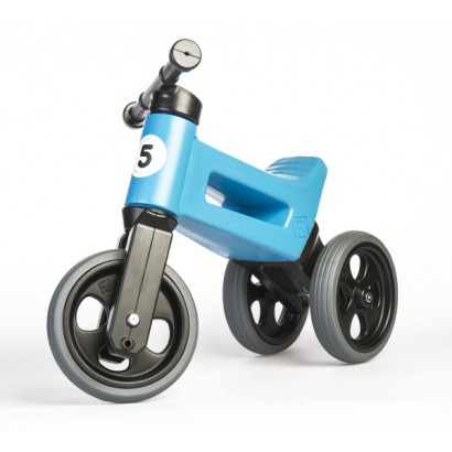 Odrážadlo FUNNY WHEELS Rider Šport modrej 2v1, výška sedla 28 / 30cm nosnosť 25kg 18m + v sáčku