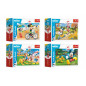 Minipuzzle 54 dielikov Mickey Mouse Disney / Deň s priateľmi 4 druhy v krabičke 9x6,5x4cm 40ks v box