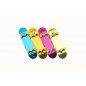 Skateboard prstový skrutkovacie plast 9cm s doplnkami 4 farby v krabičke 14x14x4cm