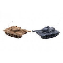 Tank RC 2ks 25cm tanková bitka + dobíjacia pack 27MHZ a 40MHz so zvukom sa svetlom v krabici 50x20