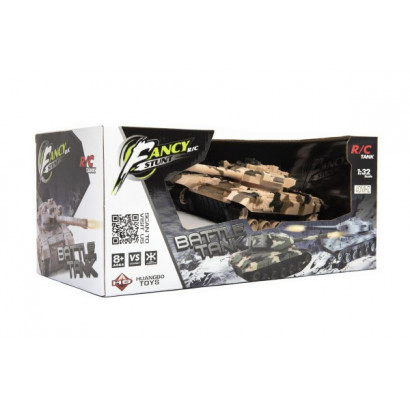 Tank RC plast 27cm 40MHz na batérie + dobíjacie pack so zvukom v krabici 37x17x19cm