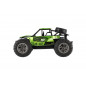 Auto RC buggy terénne zelené 22cm plast 2,4GHz na batérie + dobíjacie pack v krabici 32x16x18cm