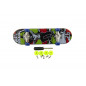 Skateboard prstový skrutkovacie plast 9cm s doplnkami mix farieb na karte 12,5x17x3cm