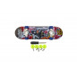 Skateboard prstový skrutkovacie plast 9cm s doplnkami mix farieb na karte 12,5x17x3cm