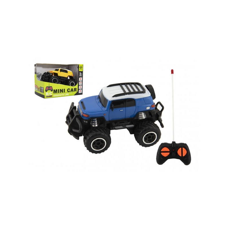 Auto RC mini SUV plast 14cm 27MHz na diaľk. ovl. na bat. sa světl. 2 farby v krab. 16x12x10