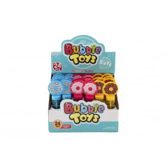 Bublifuk trubice donut / šiška 14cm 3 farby 24ks v boxe