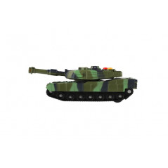 Tank plast 17cm na zotrvačník na batérie so svetlom so zvukom 2 farby v krabici 20x11x9cm