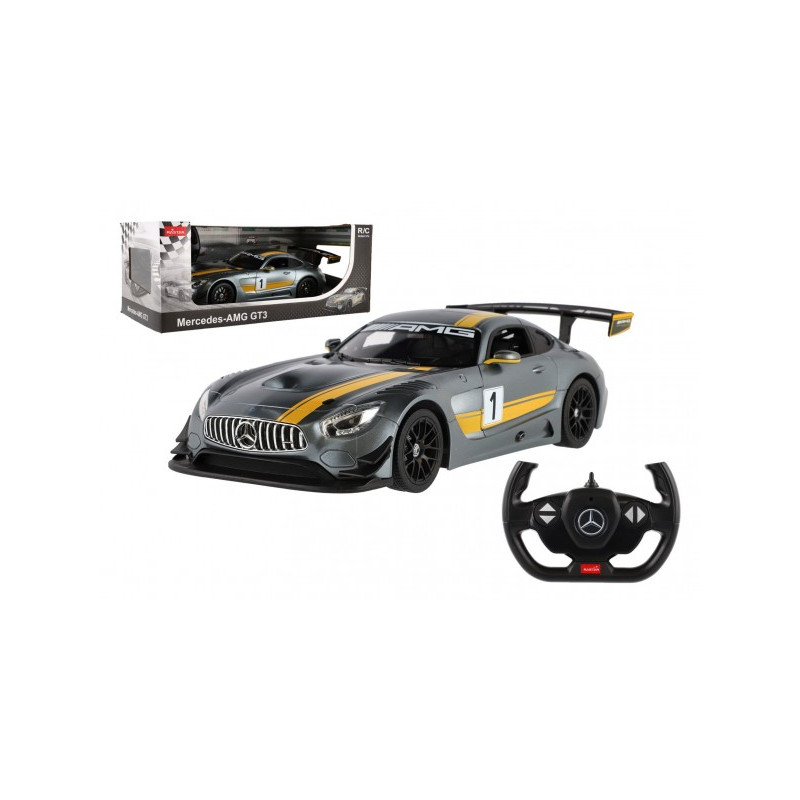 Auto RC Mercedes AMG GT3 plast 35cm 2,4 GHz na diaľk. ovládanie na batérie v krabici 44x18x23cm