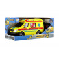 Auto RC ambulancie plast 20cm na diaľkové ovládanie 27MHz na batérie so svetlom v krabici 28x13x11cm