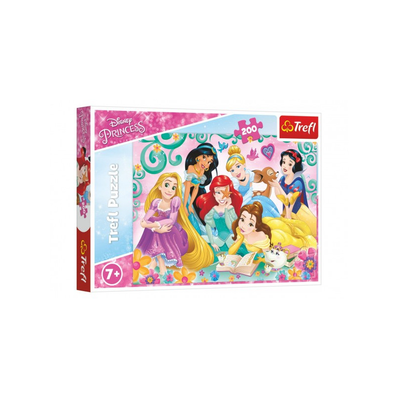 Puzzle Šťastný svet princezien/Disney Princess 200 dielikov 48x34cm v krabici 33x23x4cm