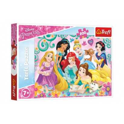 Puzzle Šťastný svet princezien/Disney Princess 200 dielikov 48x34cm v krabici 33x23x4cm