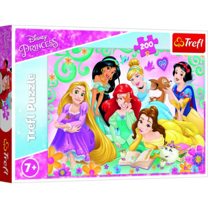 Puzzle Šťastný svet princezien/Disney Princess 200 dielikov 48x34cm v krabici 33x23x4cm