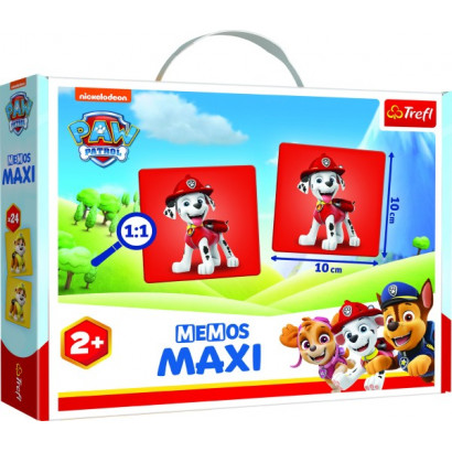 Pexeso Maxi Tlapková patrola / Paw Patrol 24 kusov spoločenská hra v krabici 37x29x6cm 24m+