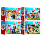 Minipuzzle 54 dielikov Paw Patrol/Tlapková Patrola 4 druhy v krabičke 9x6x3cm 40ks v boxe