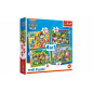 Puzzle 4v1 Prázdniny Tlapková Patrola / Paw Patrol 28,5x20,5cm v krabici 28x28x6cm