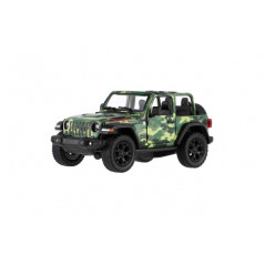 Auto Kinsmart Jeep Wrangler Camo Edition kov/plast 13cm 3 farby na spätné natiahnutie 12ks v boxe