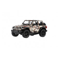 Auto Kinsmart Jeep Wrangler Camo Edition kov/plast 13cm 3 farby na spätné natiahnutie 12ks v boxe