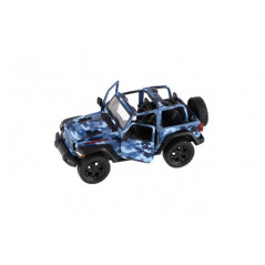 Auto Kinsmart Jeep Wrangler Camo Edition kov/plast 13cm 3 farby na spätné natiahnutie 12ks v boxe