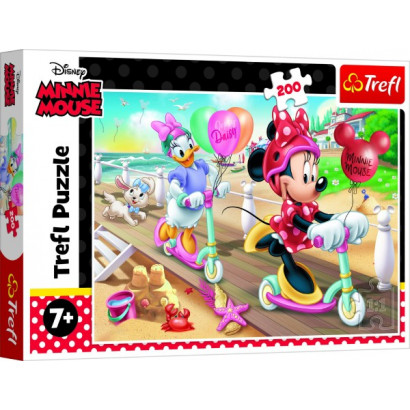 Puzzle Minnie na pláži/Disney Minnie 200 dielikov 48x34cm v krabici 33x23x4cm