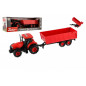 Traktor Zetor s valníkom plast 36cm na zotrvačník na bat. so svetlom so zvukom v krabici 39x13x13cm