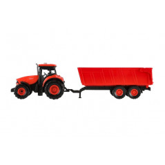 Traktor Zetor s valníkom plast 36cm na zotrvačník na bat. so svetlom so zvukom v krabici 39x13x13cm