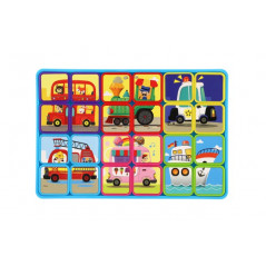 Puzzle magnetické doskové doprava plast vo fólii 30x20x1cm 12ks v boxe 24m+