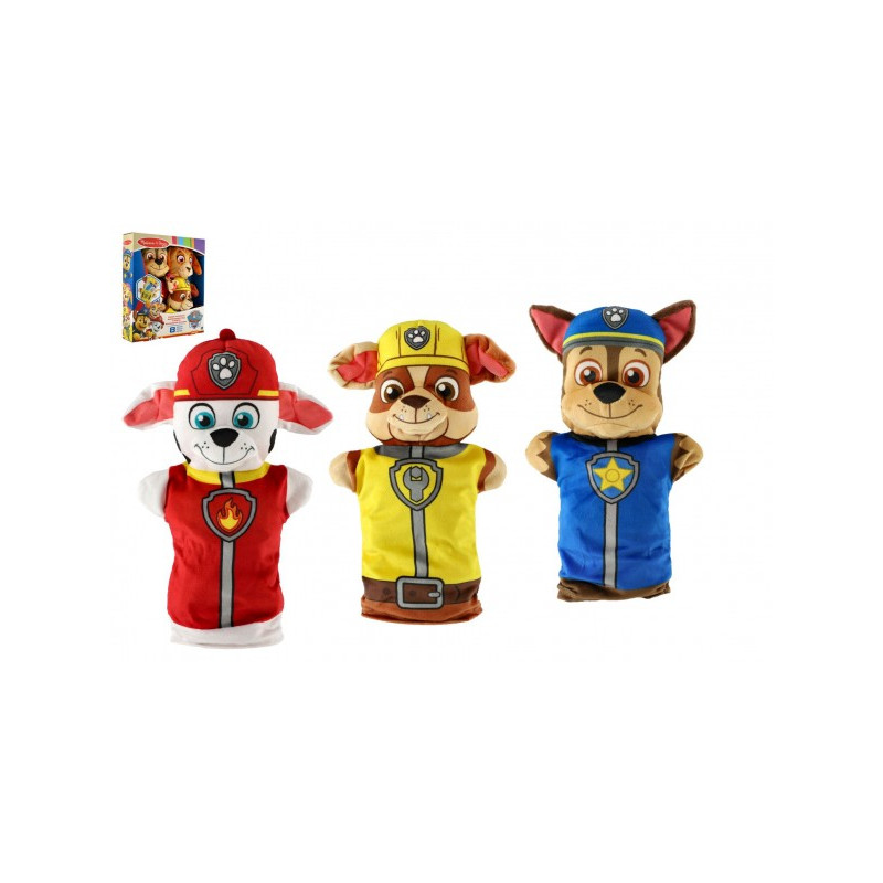 Maňušky 4ks látka Tlapkova Patrola / Paw Patrol v krabici 26x30x6cm