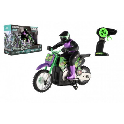 Motorka RC plast 22cm 2,4GHz na diaľkové ovládanie na batérie v krabici 33x23x13cm