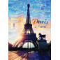 Puzzle Paríž o súmraku 1000 dielikov 48x68, 3cm v krabici 27x40x6cm