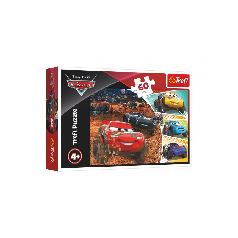 Puzzle Disney Cars 3/McQueen s priateľmi 33x22cm 60 dielikov v krabici 21x14x4cm