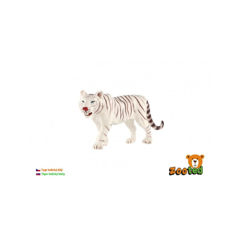 Tiger indický biely zooted plast 14cm v sáčku