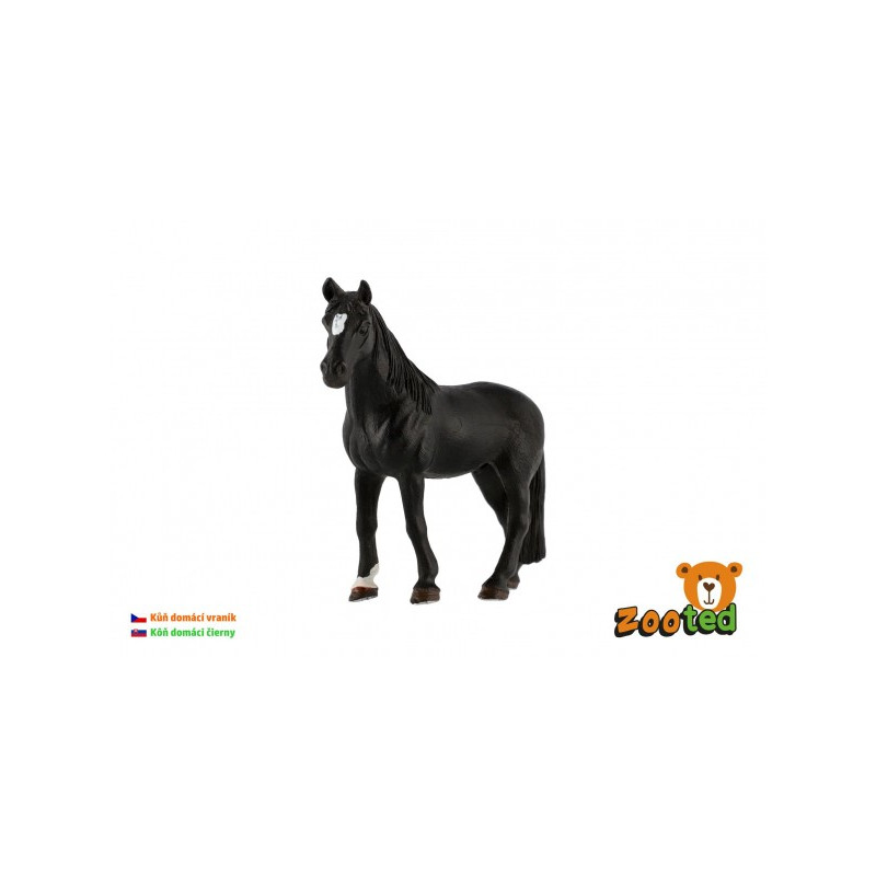 Kôň domáci čierny zooted plast 13cm v sáčku