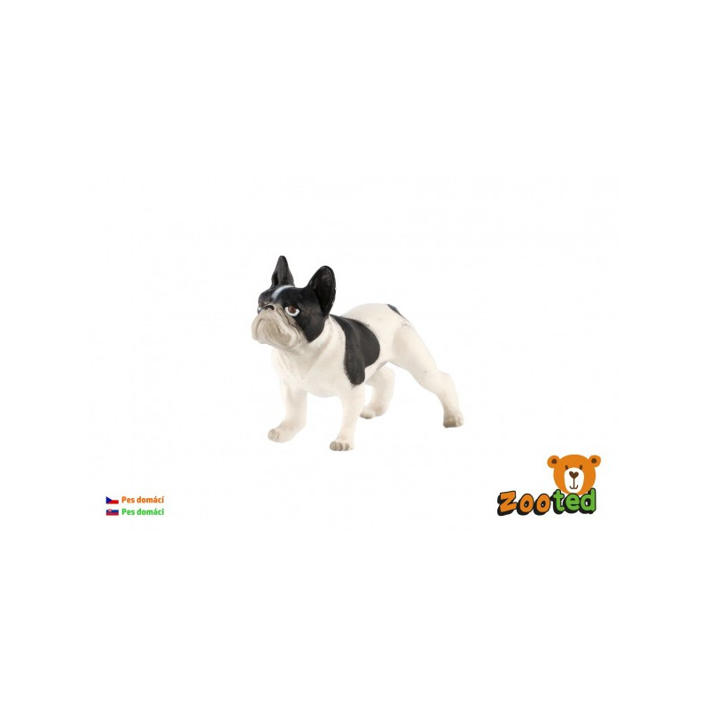 Francúzsky buldoček - pes domáci zooted plast 6cm v sáčku