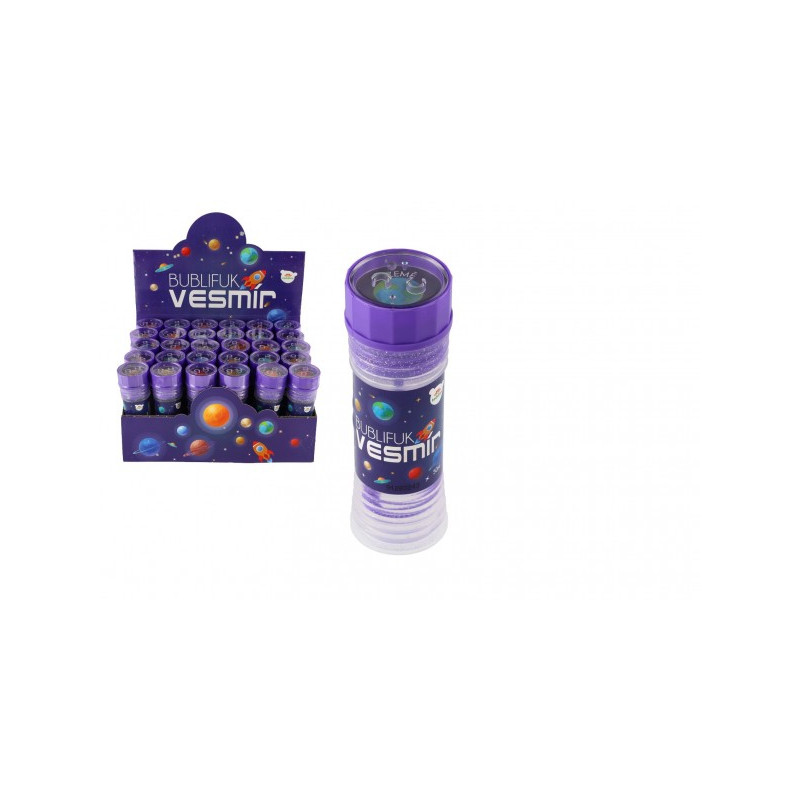 Bublifuk Vesmír 50ml 11cm mix druhov 30ks v boxe