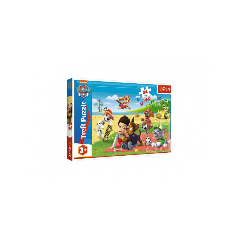 Puzzle Maxi Zábava na deke Paw Patrol/Tlapková patrola 24ks 60x40cm v krabici 40x27x4,5cm