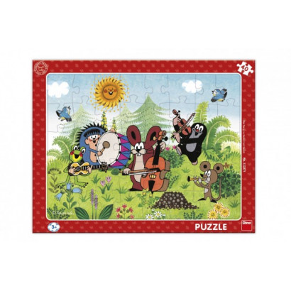 Puzzle doskové Krtko a kapela 29x37cm 40 dielikov vo fólii