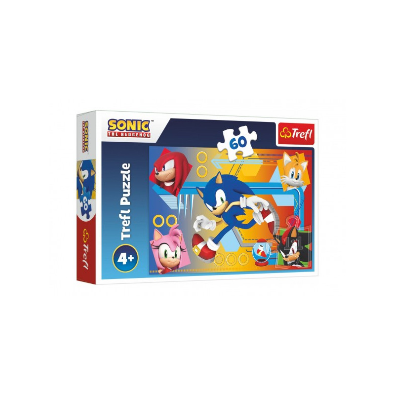 Puzzle Sonic v akcii / Sonic The Hedgehog 33x22cm 60 dielikov v krabici 21x14x4cm