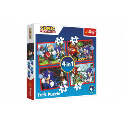 Puzzle 4v1 Sonic/Sonic The Hedgehog 28,5 x20, 5cm v krabici 28x28x6cm