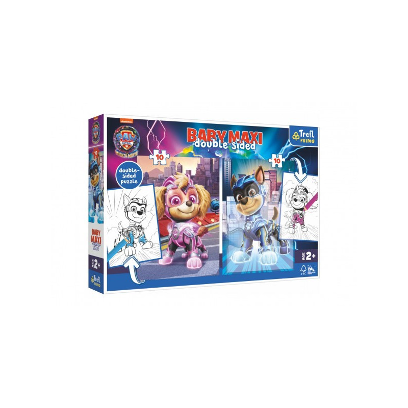 Puzzle MAXI obojstranné 2x10 dielikov Hrdinské psy Tlapková patrola/Paw patrol v krab. 40x27cm 24m+